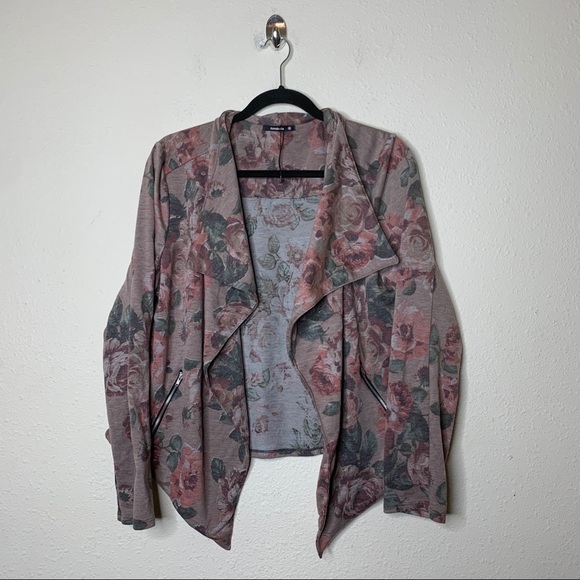 Annabelle Floral Open Drape Cardigan Sweater - Picture 1 of 5
